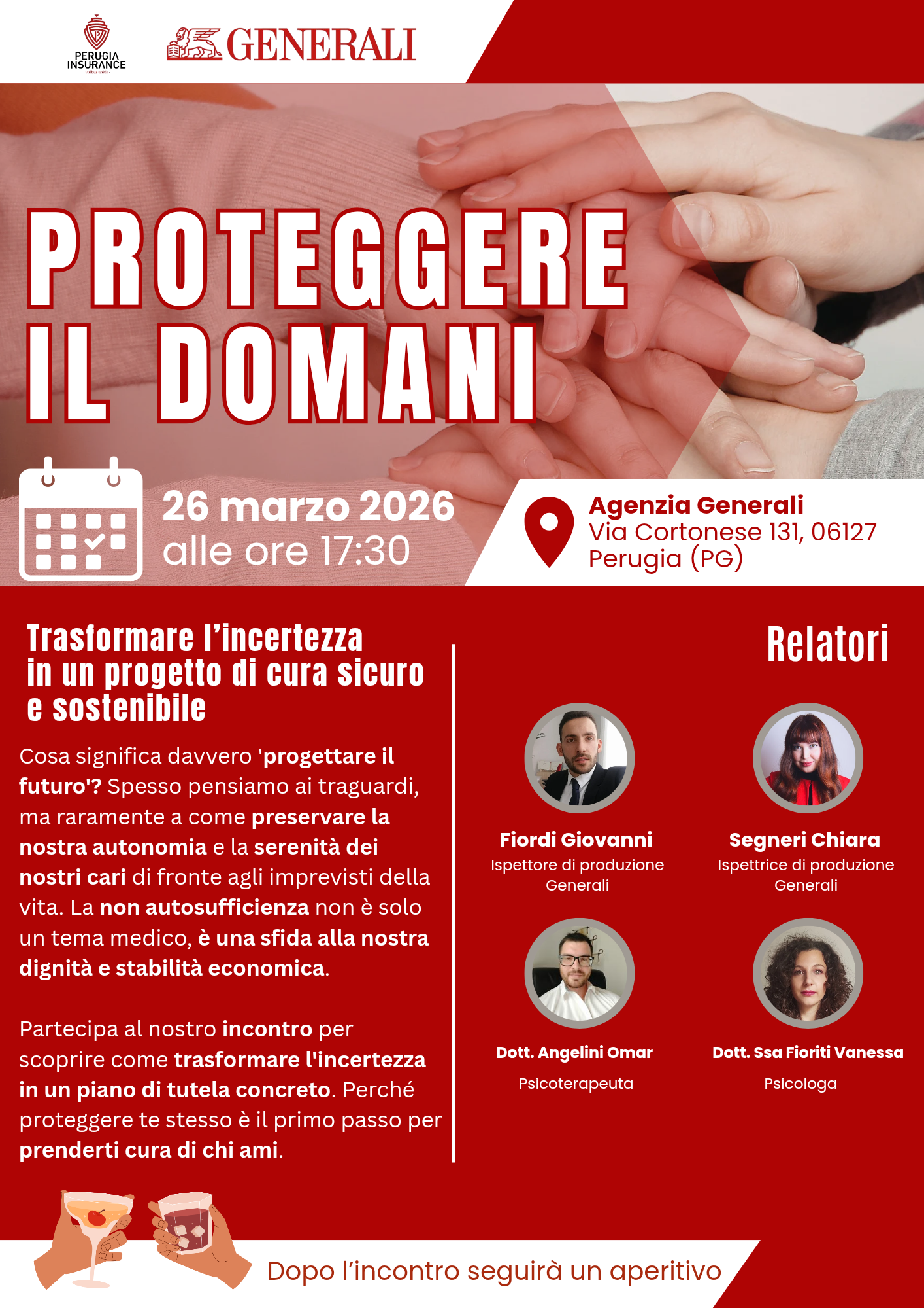 Incontro sulla Non Autosufficienza – Generali Assicurazioni Perugia - 26 marzo ore 17.30